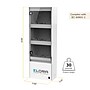 Mount-It! Elora 3-Battery Wall Charging Cabinet for MedHub Cart Batteries with Smart LED Indicators and UV Technology (MI-16059)~#|#~B7141514-5011-4E4C-AC6E43F76BF4CB14_sc7