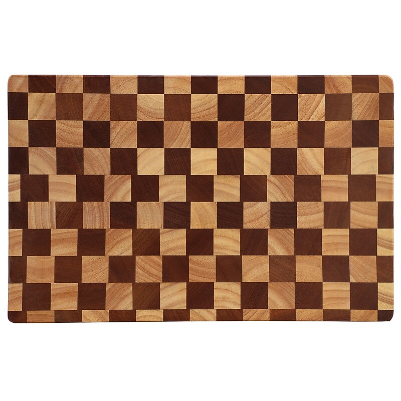 MegaChef 16" x 10" Acacia Wood & Rubber Butcher Block image 1