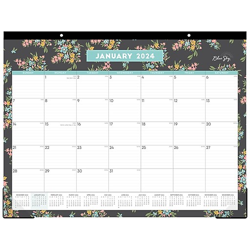 2024-blue-sky-22-x-17-monthly-desk-pad-calendar-143734-staples