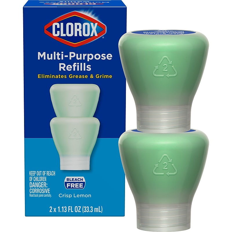 Clorox Multipurpose Cleaner Refill Pods, Crisp Lemon Scent, 2 Pods/Box, 8 Boxes/Carton (60161) image 1