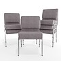 Flash Furniture HERCULES Series Fabric Stacking Church Chair, Gray/Silver Vein Frame (XUCH0221GYSV)~#|#~B72431EF-0D0D-43D7-80299276D94816CC_sc7