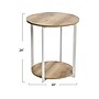 Household Essentials Jamestown 20"Dia. Laminate Round End Table, Coastal Oak/White (8227-1)~#|#~B7248481-8927-467D-A315459F3771E2E2_sc7