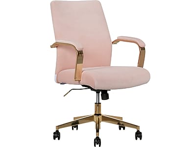 Thomasville Furniture Jolie Ergonomic Fabric Swivel Desk Chair, Blush (60068-BLSH) Simolary simolary.com
