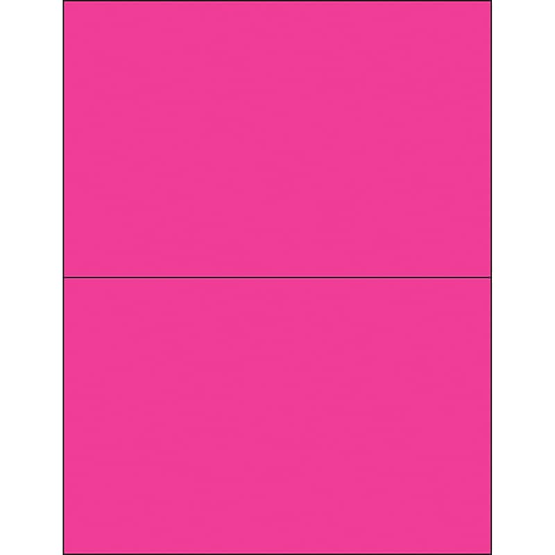 Tape Logic Rectangle Laser Labels, 8 1/2" x 5 1/2", Fluorescent Pink, 200/Case (LL184PK) image 1