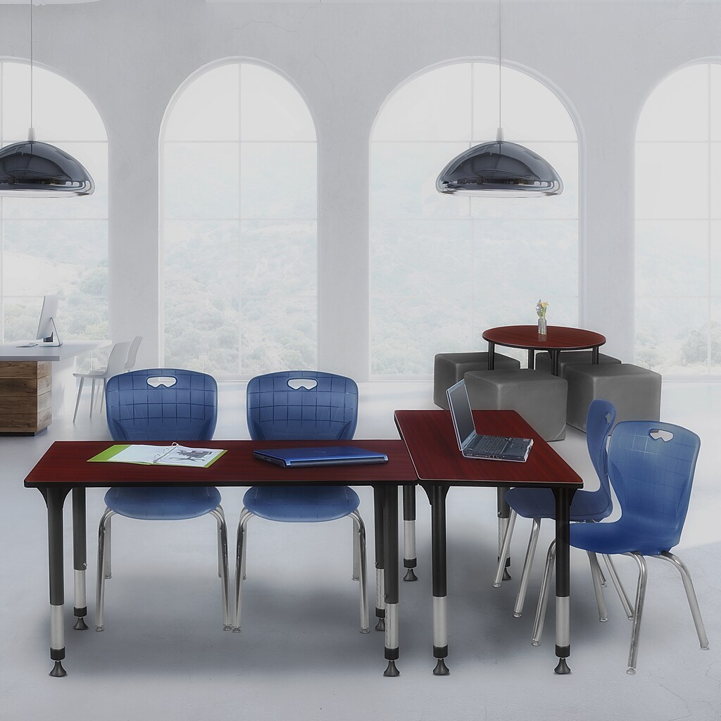 Classroom setup showing multiple Regency tables and chairs