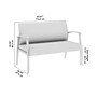 Bush Business Furniture Arrive Vinyl Waiting Room Loveseat, Light Gray (CH3903GVL-03)~#|#~B738FE46-21B8-4A6D-AD510D7C184C92F2_sc7