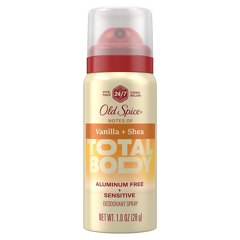 Old Spice Whole Body Deodorant Spray for Men, Vanilla & Shea Scent, 1 oz.(406236) image 1