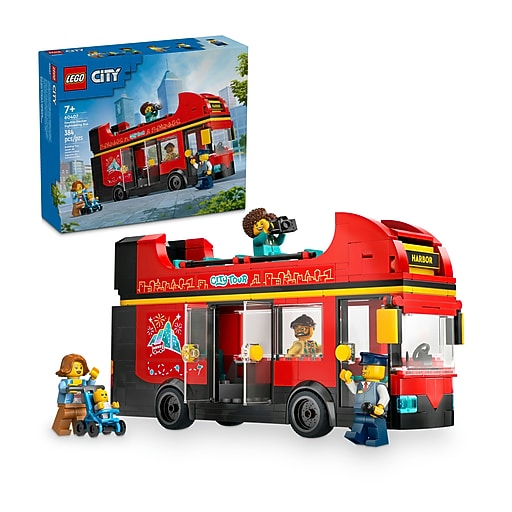 LEGO City Red Double-Decker Sightseeing Bus, 384 Pieces (60407