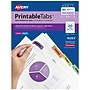 Avery Printable Self-Adhesive Plastic Tabs, Assorted Colors, 20 Tabs/Sheet, 4 Sheets/Pack (16283)~#|#~B744153A-1CA2-4F0F-AD7E0CFA7991B5A3_sc7