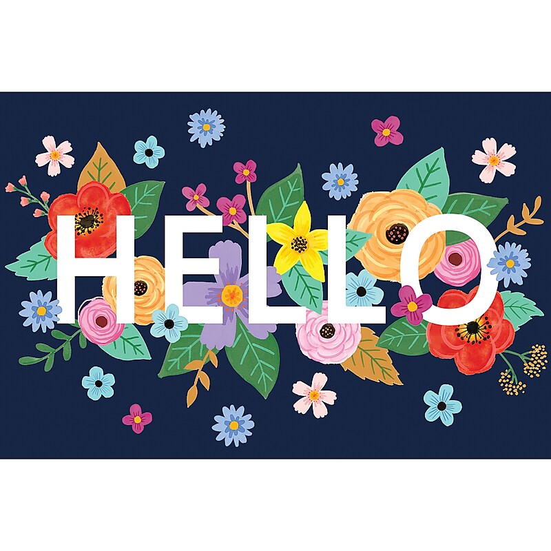 Teacher Created Resources Wildflowers Hello Uncoated Postcards, Multicolored, 30 Cards/Pack, 6/Bundle (TCR6696-6) image 1
