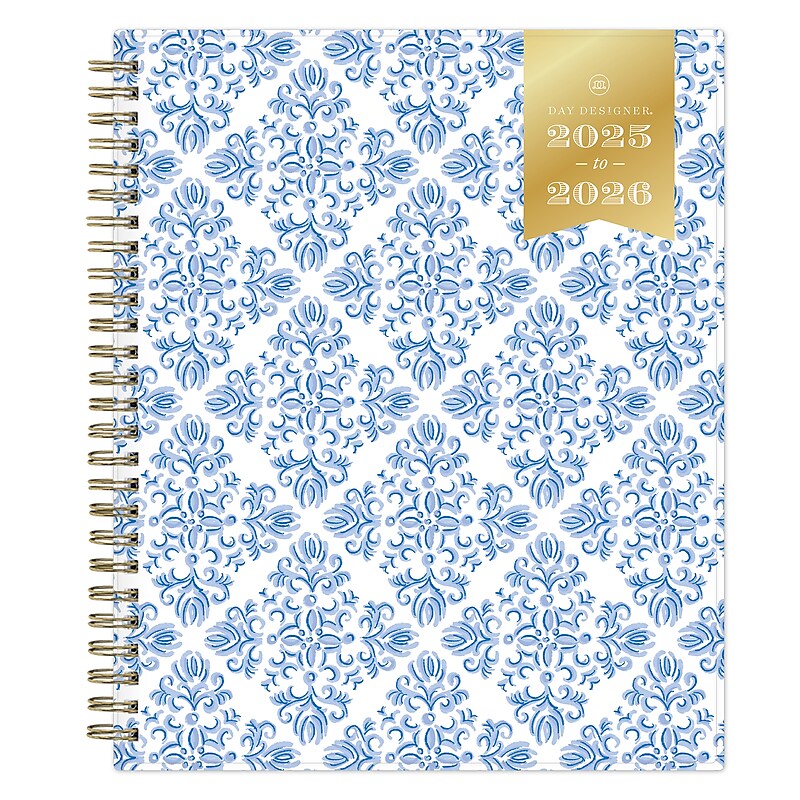2025-2026 Day Designer for Blue Sky Serenity Tile 7" x 9" Academic Year Weekly & Monthly Planner, Plastic Cover (155453) image 1