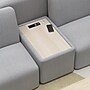 Bush Business Furniture Assemble Side Table with Charging Station, Fog Fabric (ASM120FGF-03)~#|#~B74C64BE-0569-4B2C-A084CF9C7C41EC81_sc7