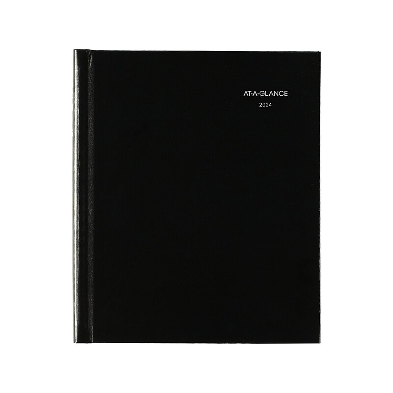 2024 AT-A-GLANCE DayMinder Premiere 7" x 8.5" Monthly Planner, Black (G400H-00-24) image 1