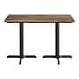 Flash Furniture TopGuard 48" x 30" Rectangular Wood Dining Table with X-Base, Natural/Black Base (ST3048NATT2230)~#|#~B7526A77-29EA-415D-8BD3AAE348991636_sc7