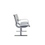 Alpine Industries 4' Galvanized Steel Park Bench with Curved Intermediate Armrest, Silver (ALP4250-4)~#|#~B7562250-CE57-4123-A2BDCF76FBBEC304_sc7