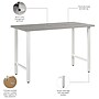 Bush Business Furniture Hustle 48"W Computer Desk with Metal Legs, Platinum Gray (HUD148PG)~#|#~B7594F68-1333-477C-82674FF7B4DF7F11_sc7