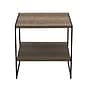 Household Essentials Jamestown 19.8" Square Side End Table, Ashwood/Black (8077-1)~#|#~B759F069-BBAE-48D7-B20EE1FDC8EFDB48_sc7