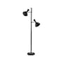 Adesso Arlo 67.25" Matte Black Floor Lamp with 2 Cone Shades (3488-01)~#|#~B75BA90A-ACD1-4730-BE5B611F7C0461DC_sc7