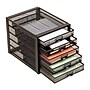 Mind Reader 5-Compartment Metal Mesh File Storage Drawers, Black (5CABMESH-BLK)~#|#~B75EA948-3042-4A36-9FE39D12D33E97E5_sc7