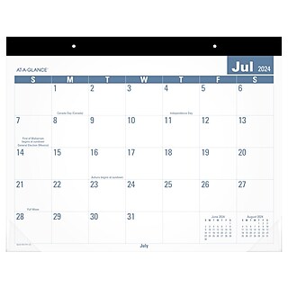 2022 AT-A-GLANCE Monthly Desk Calendar - 21.75x17 Inch Desk Pad With Ink-Resistant Paper