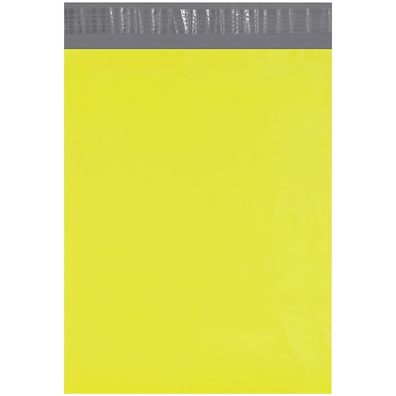 12" x 15.5" Self-Sealing Poly Mailer, Yellow, 100/Carton (CPM1215Y) image 1