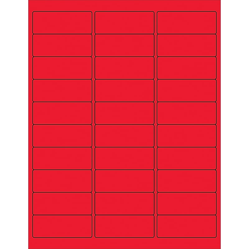 Tape Logic Laser/Inkjet Address Labels, 2 5/8" x 1", Fluorescent Red, 3000/Carton (LL173RD) image 1