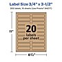 Avery Laser/Inkjet Multipurpose Labels, 3.5" x ", Kraft Brown, 300/Pack (94217)~#|#~B76EAD1F-7516-442D-BE223312C0D05A81_sc7