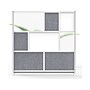 Luxor Workflow Series 8-Panel Freestanding Modular Room Divider System Starter Wall with Whiteboard, 70"H x 70"W, Gray/Silver~#|#~B76EC18E-2A6C-4AA4-81C5C45C4FFC3E36_sc7