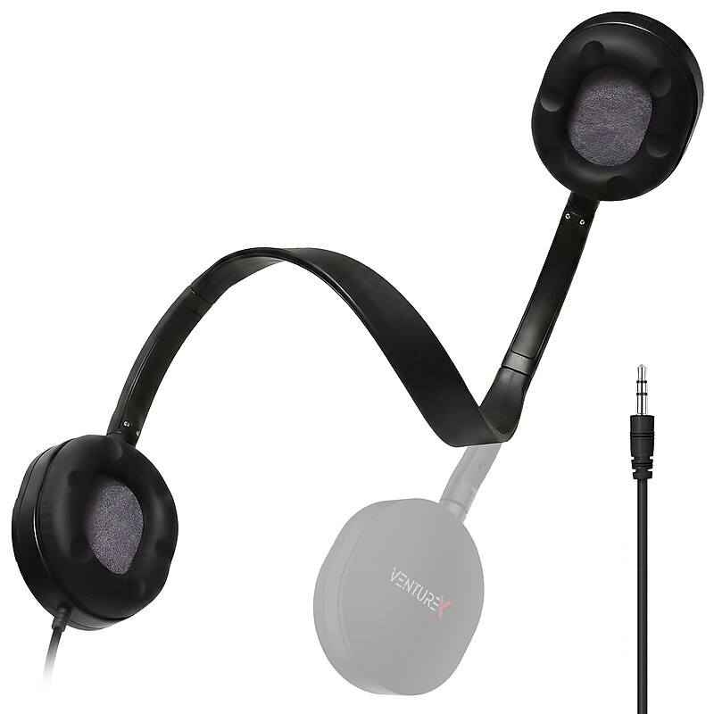 VentureX K22 3.5mm Kids Learning Stereo Phone & Computer Headphone, Black (VHPK22) image 1