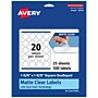 Avery Laser/Inkjet Decorative Edge Multipurpose Labels, 1-5/8" x 1-5/8", Clear, 500/Pack (94110)~#|#~B77CFE08-DE39-4F69-9FB7B8DCAAB23E6B_sc7