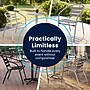 Flash Furniture Metal Restaurant Stack Chair with Aluminum Slats, Silver (TLH-017C-GG)~#|#~B77D3457-B581-46F8-BF711FCBB7C45E8A_sc7