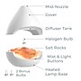 Pure Enrichment PureGlow 2-in-1 Heat Based Salt Lamp Diffuser, 5.4 oz. (PEROCKDF)~#|#~B77E0D6C-2576-4126-B1786E592906CEB9_sc7