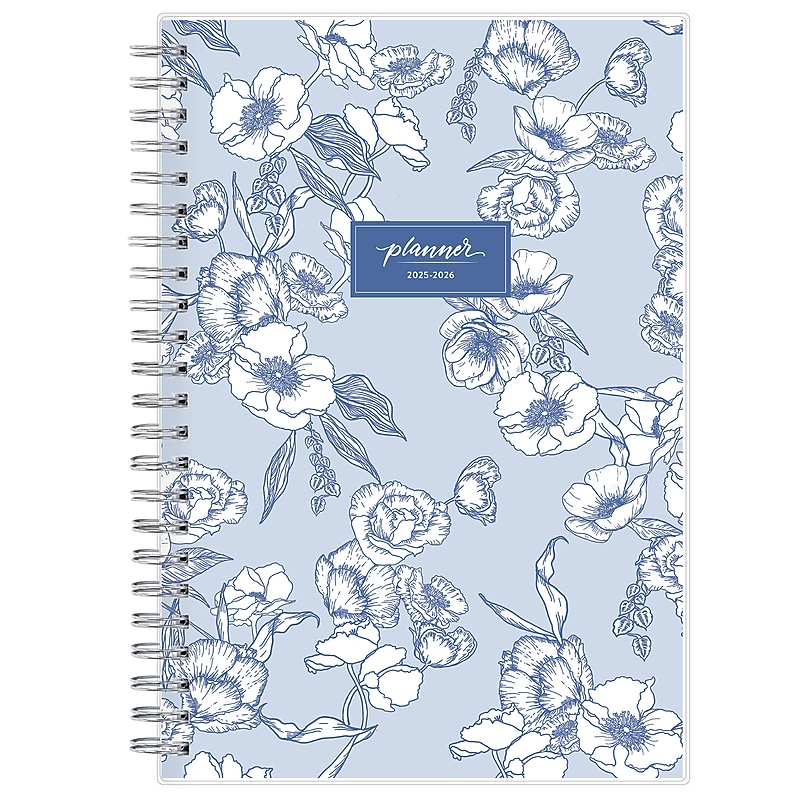 2025-2026 Blue Sky Always Be Kind 5" x 8" Academic Year Weekly & Monthly Planner, Plastic Cover, Multicolored (156064) image 1