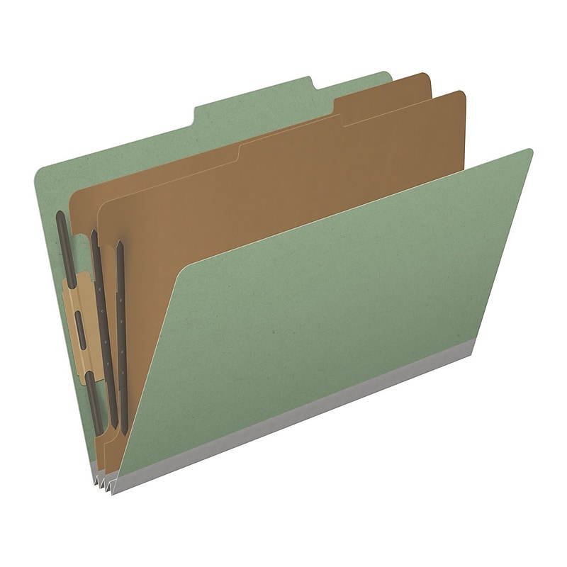Medical Arts Press Pressboard Classification Folder, 2 Dividers, 2" Expansion, Legal Size, Green, 10/Box (DV-T52-26-3AGN) image 1