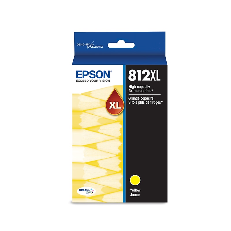 Epson T812XL Yellow High Yield Ink Cartridge (T812XL420-S) image 1