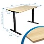 Mount-It! Ultimate Dual Motor 55"W Electric Rectangular Adjustable Standing Desk, Maple/Black (MI-18081)~#|#~B790BE04-7292-4163-9B757087445A378D_sc7
