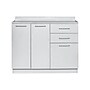 Viva Comfort 36'' H x 42" W Exam Room Medical Cabinet with 24" W Right Side Desk, 2 Doors, 3 Drawers, Gray (90242-NS-GRY-AO)~#|#~B792D20B-1C43-4EBB-8D1C6A2FBC9DDDA7_sc7