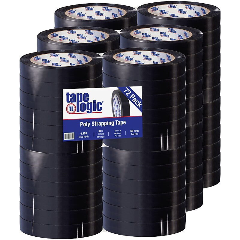Tape Logic™ Tensilized Polypropylene Strapping Tape, 1/2"W x 60 Yards, 72 Pack (T977197) image 1