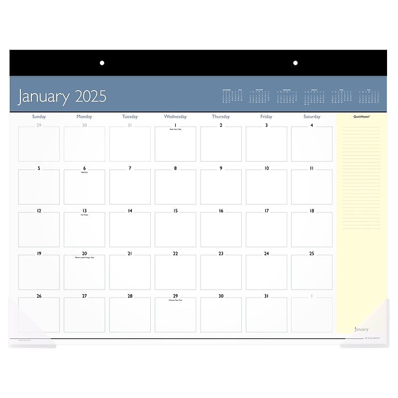 2025 AT-A-GLANCE QuickNotes 21.75" x 17" Monthly Desk Pad Calendar (SK0312-00-25) image 1