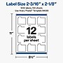 Avery Laser/Inkjet Lip Balm Labels, 2-3/16" x 2-1/8", White, 1200 Labels/Box (19479370675)~#|#~B7A1C917-6D35-4016-AE326E734745F172_sc7