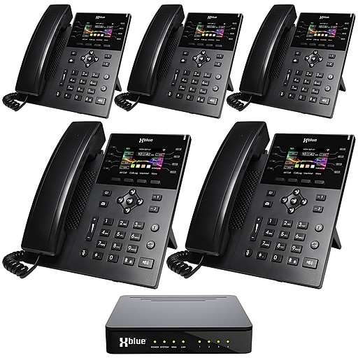 XBLUE QB1 14-Line Corded Conference Telephone, Black (QB1-IP8G-4X5 ...