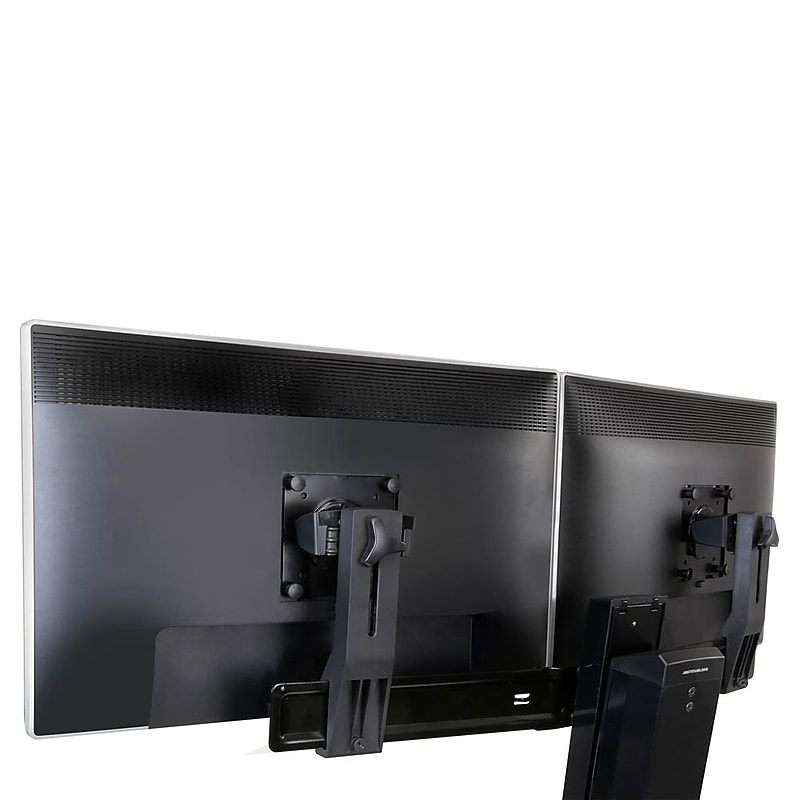 Ergotron WorkFit Dual Adjustable Monitor Mount Kit, Up to 24" Monitor, Black (97-615) image 1