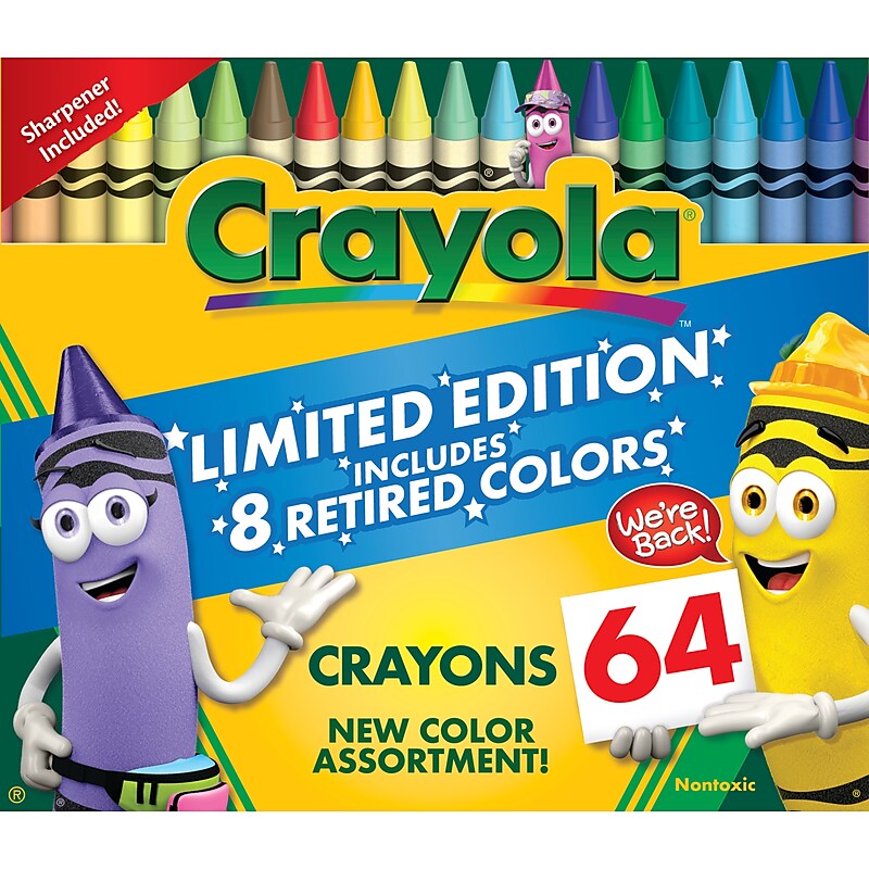 Crayola Limited Edition Collection Crayons, Assorted Colors, 64/Box (52-3021) image 1