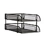 Mind Reader Metal Mesh Front Loading Stackable Letter Tray, Letter/Legal Size, Black (CSTACK2-BLK)~#|#~B7B3499C-F570-4789-A9C1B30368546500_sc7