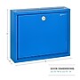 AdirOffice Steel Multipurpose Drop Box Interoffice Mailbox, Large, Blue (631-03-BLU-PKG)~#|#~B7B5B45D-4220-457C-A17225B437646DA7_sc7
