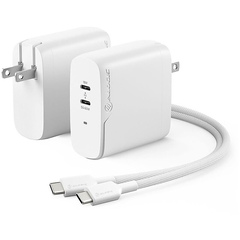 Alogic 68W 2 Port GaN Charger (WCG2X68SGR-US) image 1