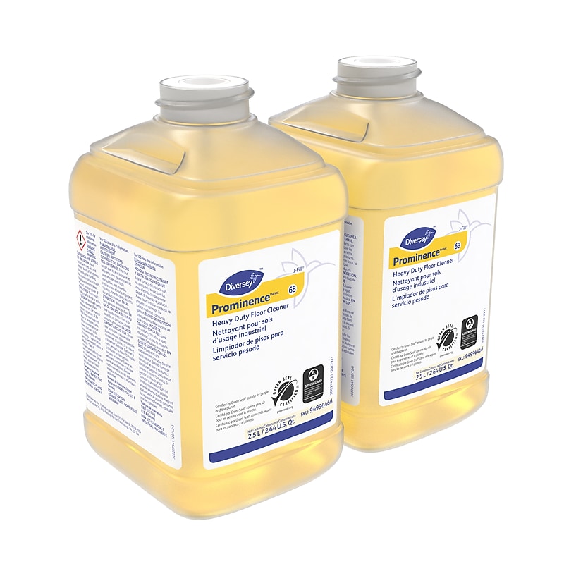 Prominence 66 Hard Floor Cleaner for Diversey J-Fill, Citrus, 2.5 L, 2/Carton (94996466) image 1