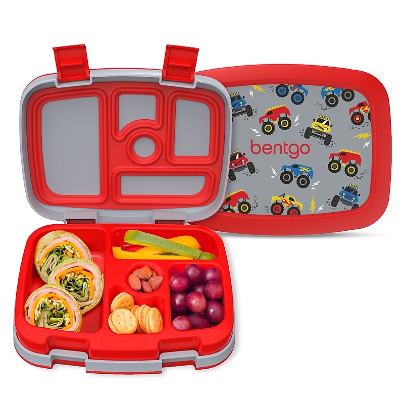 Bentgo Kids Prints Bento Box, 5-Compartment, Trucks (BGKDPT-TKS) image 1