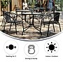 Flash Furniture Lila 28'' Round Table with 2 Rattan Stack Chairs, Gray (TLH087RD037GY2)~#|#~B7BC82AE-9E0C-478B-B213DD5FBBE0D94B_sc7