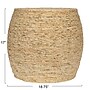 Storied Home Round Handwoven Corn Rope Barrel Accent Table, Natural (EC1672)~#|#~B7BCA869-D969-4B43-B29B1F31EE483735_sc7